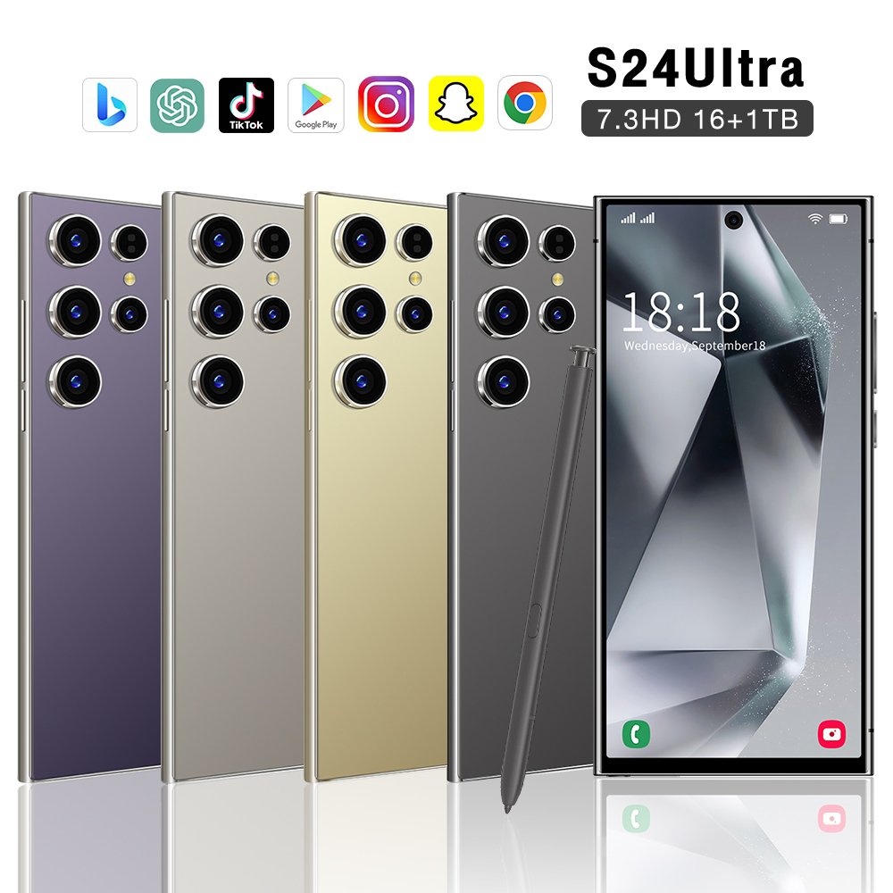 Custom Original smartphone s24 ultra Smartphones For s24 ultra 16+1TB 4G Dual SIM Cellphone High Quality s24 ultra Mobile Phone